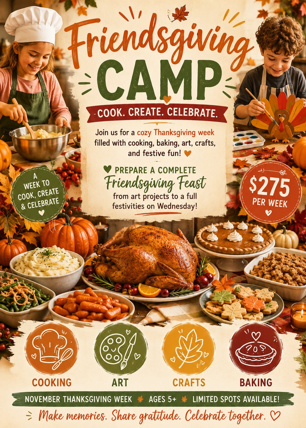 Friendsgiving Camp – Thanksgiving Week